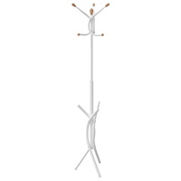 vidaXL Klädhängare vit 176 cm pulverlackerat järn