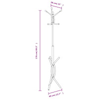 vidaXL Klädhängare vit 176 cm pulverlackerat järn