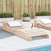 vidaXL Solsäng 205x70x31,5 cm massiv furu