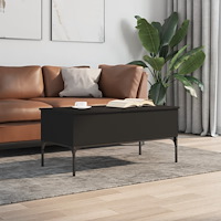 vidaXL Soffbord svart 100x50x45 cm konstruerat trä och metall