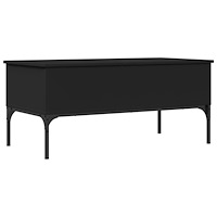 vidaXL Soffbord svart 100x50x45 cm konstruerat trä och metall