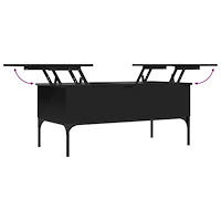 vidaXL Soffbord svart 100x50x45 cm konstruerat trä och metall