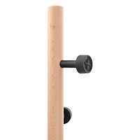 vidaXL Klädhängare svart 177 cm pulverlackerat järn