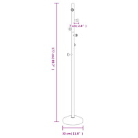 vidaXL Klädhängare svart 177 cm pulverlackerat järn