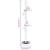 vidaXL Klädhängare blå 172 cm pulverlackerat järn