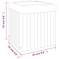 vidaXL Odlingslåda 25x25x25 cm massivt akaciaträ