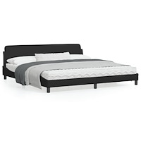 vidaXL Sängram utan madrass svart 200x200 cm tyg