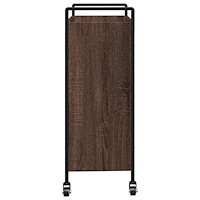 vidaXL Köksvagn brun ek 70x30x82 cm konstruerat trä