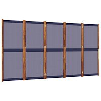 vidaXL Rumsavdelare 5 paneler mörkblå 350x180 cm