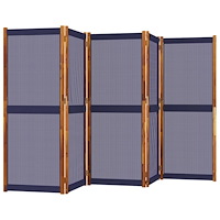 vidaXL Rumsavdelare 5 paneler mörkblå 350x180 cm