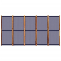 vidaXL Rumsavdelare 5 paneler mörkblå 350x180 cm