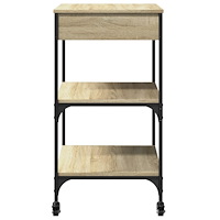 vidaXL Köksvagn sonoma-ek 60x48x89,5 cm konstruerat trä