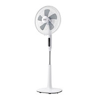 BLACK+DECKER Pedestal Fan LED 5 Blades White