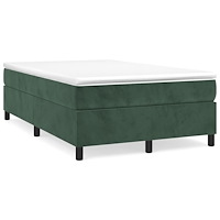 vidaXL Ramsäng med madrass mörkgrön 120x190 cm sammet