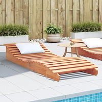 vidaXL Solsäng vaxbrun 205x80x31,5 cm massiv furu