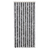 vidaXL Insektsgardin grå och svart 100x230 cm chenille