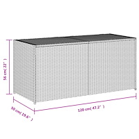 vidaXL Dynbox blandad beige 283L konstrotting