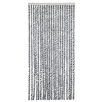 vidaXL Insektsgardin grå och svart och vit 56x200 cm chenille