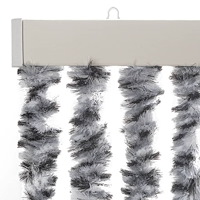vidaXL Insektsgardin grå och svart och vit 56x200 cm chenille