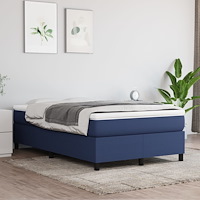vidaXL Ramsäng med madrass blå 120x190 cm tyg