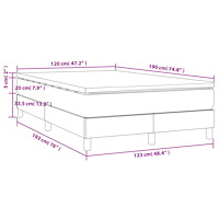 vidaXL Ramsäng med madrass blå 120x190 cm tyg