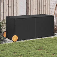 vidaXL Dynbox på hjul svart 283L konstrottning