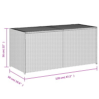 vidaXL Dynbox grå 283L konstrotting