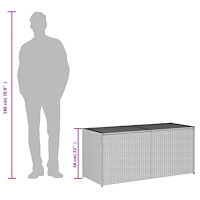 vidaXL Dynbox grå 283L konstrotting