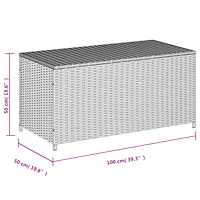 vidaXL Dynbox blandad beige 190L konstrotting