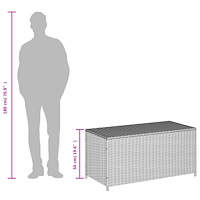 vidaXL Dynbox blandad beige 190L konstrotting
