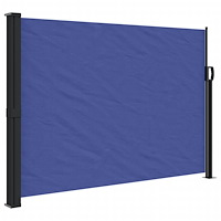 vidaXL Infällbar sidomarkis blå 140x600 cm