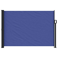 vidaXL Infällbar sidomarkis blå 140x600 cm