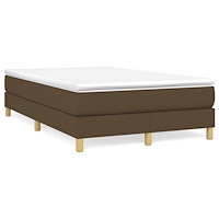 vidaXL Ramsäng med madrass mörkbrun 120x190 cm tyg