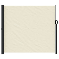 vidaXL Infällbar sidomarkis 180x600 cm gräddvit