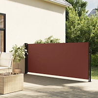 vidaXL Indragbar sidomarkis brun 117x300 cm