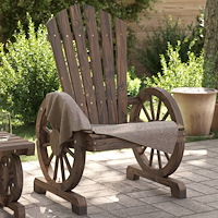 vidaXL Adirondackstolar 4 st massivt granträ