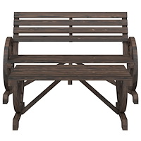 vidaXL Loungegrupp 4 delar massivt granträ