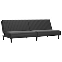 vidaXL Bäddsoffa 2-sits svart konstläder