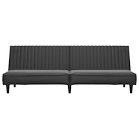 vidaXL Bäddsoffa 2-sits svart konstläder