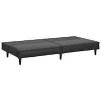 vidaXL Bäddsoffa 2-sits svart konstläder