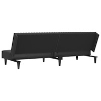 vidaXL Bäddsoffa 2-sits svart konstläder