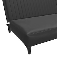 vidaXL Bäddsoffa 2-sits svart konstläder