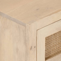 vidaXL Sängbord 40x30x50 cm massivt mangoträ och järn