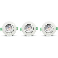 Llitt Ellen Infälld downlight Dim-to-Warm 520lm IP65 3-pack Vit