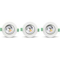 Llitt Lisa Dimbar Infälld downlight 3000K 600lm IP65 3-pack Vit