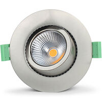 Llitt Lisa Dimbar Infälld downlight 3000K 600lm IP65 1-pack Borstad stål