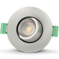 Llitt Sanna Dimbar Infälld downlight 3000K/4000K 520lm IP65 1-pack Borstad stål