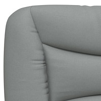 vidaXL Sängram utan madrass ljusgrå 100x200 cm tyg