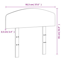 vidaXL Huvudgavel vaxbrun 90 cm massiv furu