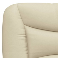 vidaXL Sängram utan madrass gräddvit 100x200 cm tyg